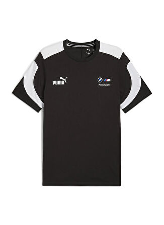 Puma 63251501 BMW MMS MT7+ TEE PUMA Blac Siyah Yuvarlak Yaka Regular Fit Düz Erkek T-Shirt