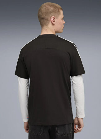 Puma 63251501 BMW MMS MT7+ TEE PUMA Blac Siyah Yuvarlak Yaka Regular Fit Düz Erkek T-Shirt
