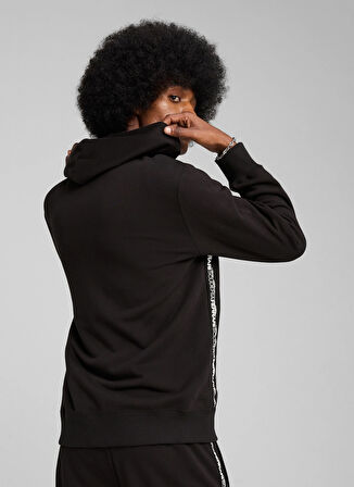 63018201 Ferrari Race Sweatjacket P Siyah Kapüşon Yaka Regular Fit Erkek Zip Ceket