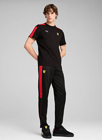 63019601 Ferrari Race MT7 Tee PUMA Siyah Yuvarlak Yaka Regular Fit Erkek T-Shirt