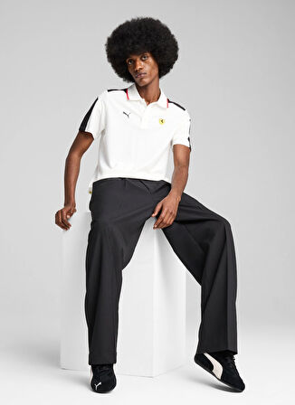 63019704 Ferrari Race MT7 Polo PUMA Siyah Polo Yaka Regular Fit Erkek T-Shirt