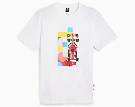 Puma Ferrari Race Graphic Tee 2 Erkek Günlük Tişört 63023704 Renkli