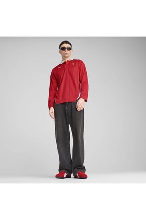 Ferrari Race Jersey LS Polo Kırmızı Erkek Sweatshirt