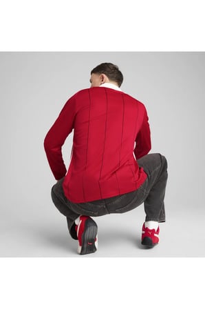 Ferrari Race Jersey LS Polo Kırmızı Erkek Sweatshirt
