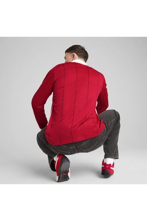 Ferrari Race Jersey LS Polo Kırmızı Erkek Sweatshirt