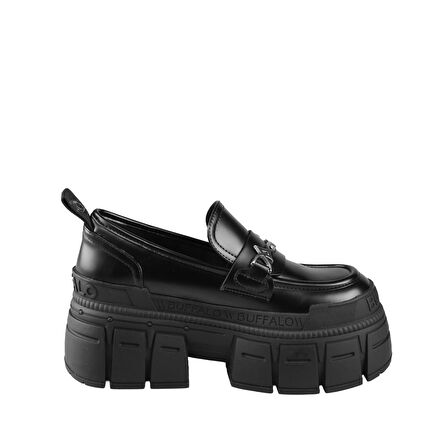 Kadın Oxford ( Klasik) 1624091 Buffalo GOSPHER LOAFER TRIBAL Black