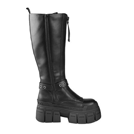 Kadın Çizme 1270131 Buffalo GOSPHER BIKER HI - VEGAN NAPPA  -Black