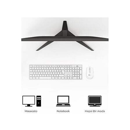 Lecoo KM2001 Kablosuz Türkçe Q Klavye Mouse Set