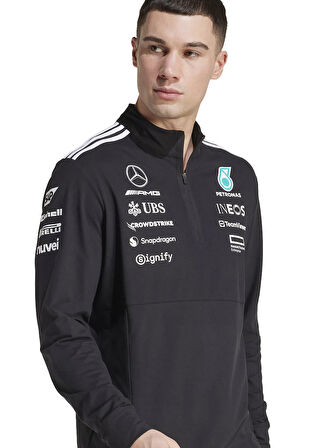 JV5745 MERCEDES TM QZIP M 2  Siyah Regular Fit Sweatshirt