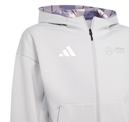 JW8513-C adidas Mercedes - Amg Sıl Fz Hd Y &amp;Ccedil;ocuk Ceket Gri