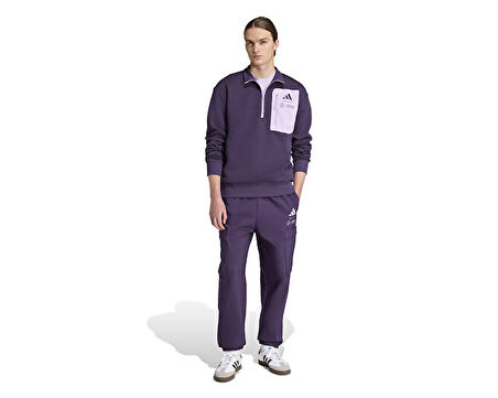 adidas Mer Pw Flctop M Erkek Günlük Sweatshirt JX8815 Mor