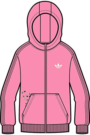 adidas Çocuk  Pembe  Sweatshirt GFX FZ HOODIE JZ9933