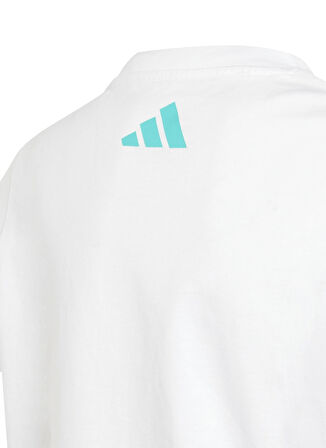 adidas Baskılı Beyaz Erkek Çocuk T-Shirt JZ0900-MER DNA GFTEE Y