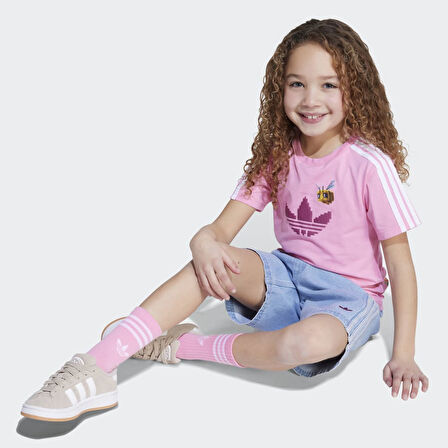 adidas JZ9943 TEE D SHORT SET Çocuk Eşofman Takımı
