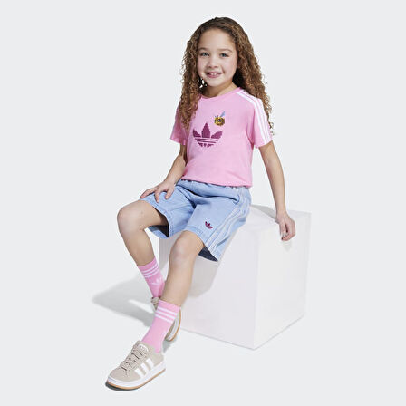 adidas JZ9943 TEE D SHORT SET Çocuk Eşofman Takımı