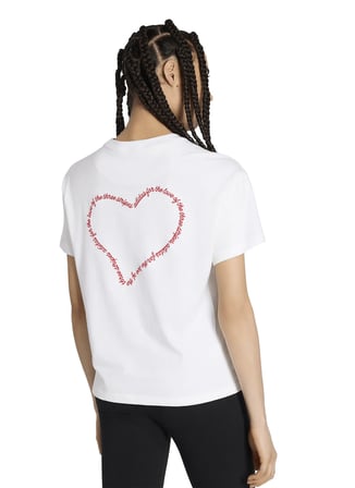 Adidas KT2738 MINI L T Beyaz Bisiklet Yaka Kadın T-Shirt