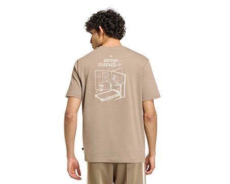 Adidas M CLKD I OFC T Erkek Günlük Tişört KC7081 Haki