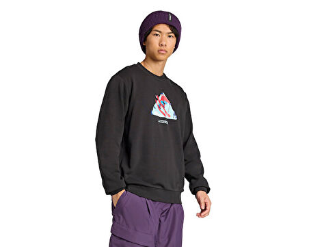 adidas Snow Crew Unisex Outdoor Sweatshirts KE2320 Siyah