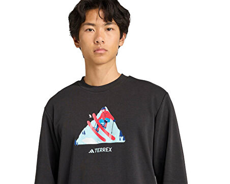 adidas Snow Crew Unisex Outdoor Sweatshirts KE2320 Siyah