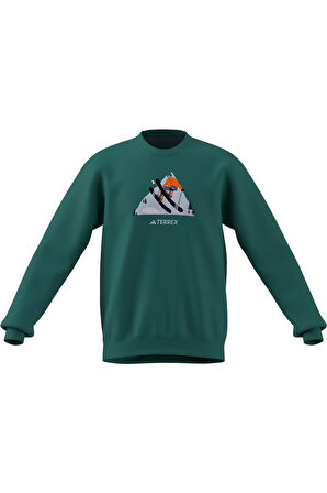 adidas  Erkek Yeşil  Sweatshirt SNOW CREW KE2319