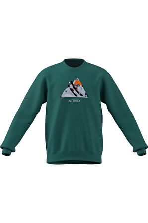 adidas  Erkek Yeşil  Sweatshirt SNOW CREW KE2319