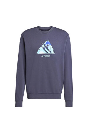adidas Erkek  Mavi  Sweatshirt SNOW CREW KE2318