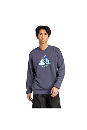 adidas Erkek  Mavi  Sweatshirt SNOW CREW KE2318
