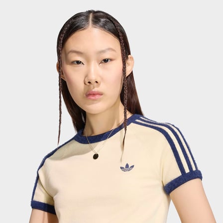 adidas Knit Kadın Bej T-Shirt