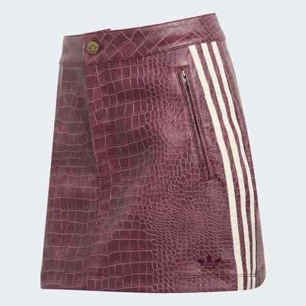Adidas Mini Etek Suni Deri Bordo Hayvan Desenli S Dokulu