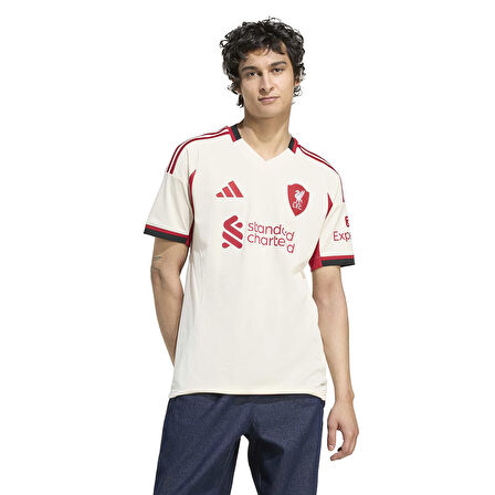 Liverpool FC 2025/26 Deplasman Erkek Bej Futbol Forma JV6487
