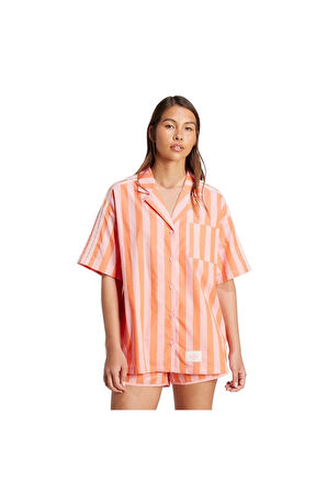 adidas Kadın  Pembe  T-shirt RESORT SS SHIRT KC0745