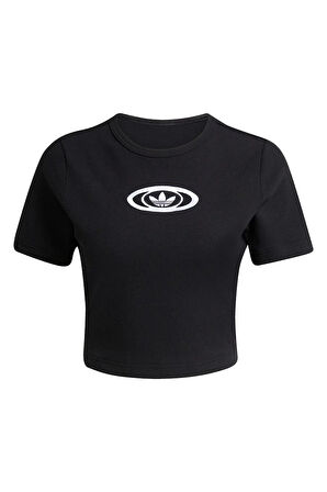 adidas Kadın  Siyah  T-shirt CUT OUT RIB TEE KC8804