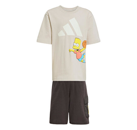 JL9196-C adidas The Simpsons Set &amp;Ccedil;ocuk T-Shirt Gri