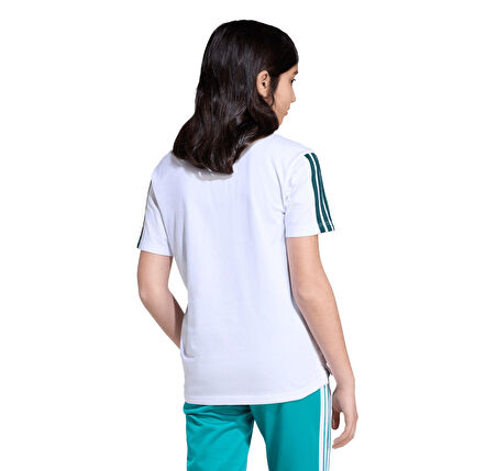 JX0192-C adidas J 3S Tıb T &amp;Ccedil;ocuk T-Shirt Beyaz