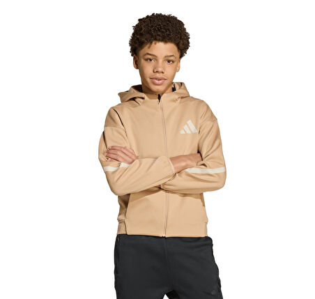 JW4004-C adidas J Z.n.e.fz &amp;Ccedil;ocuk Ceket Kahve