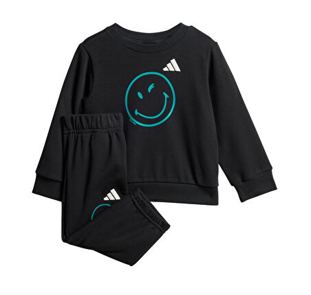 JN2151-B adidas X Smileyworld  Jogger Bebek Eşofman Takımı Siyah