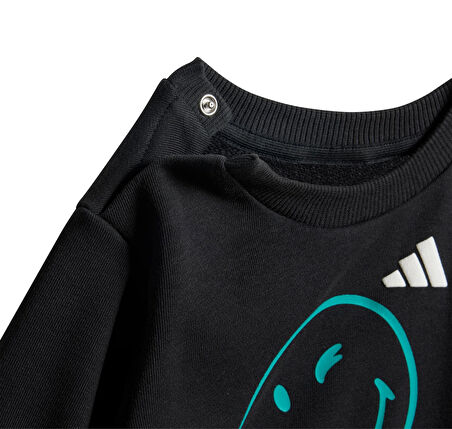 JN2151-B adidas X Smileyworld  Jogger Bebek Eşofman Takımı Siyah