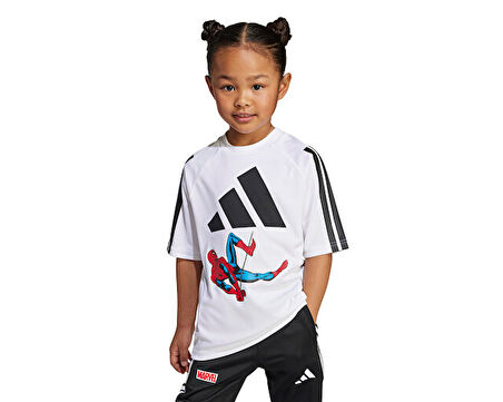adidas Lk Marvel Sm T Çocuk Günlük Tişört JM0806 Beyaz