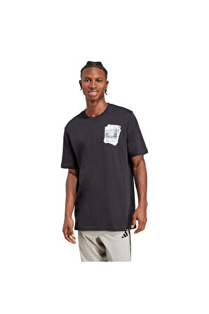 adidas  Erkek  Siyah  T-shirt M PHOTO T JM6446