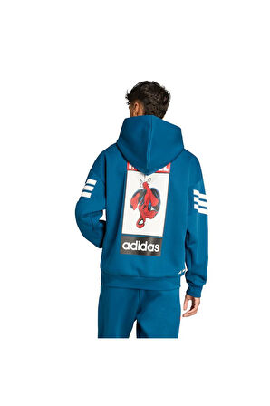 adidas Erkek  Mavi  Sweatshirt M SPIDERMAN HOO JL7975