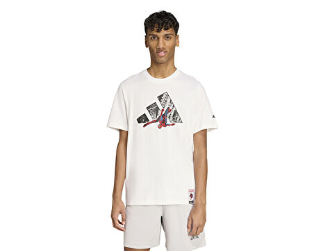 adidas M Spiderman T-S Erkek Günlük Tişört JW8842 Beyaz