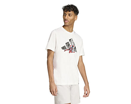 adidas M Spiderman T-S Erkek Günlük Tişört JW8842 Beyaz