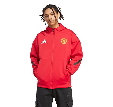 JN2901-E adidas Manchester United Jkt Erkek Ceket Kırmızı