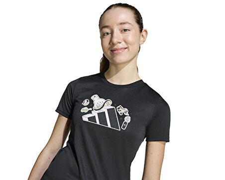 adidas Jg Animal T 2 Çocuk Günlük Tişört JV5202 Siyah