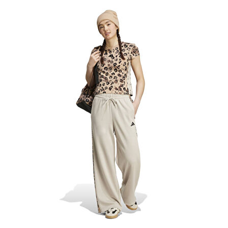Adidas Kadın Günlük Eşofman Altı Animal Print 3-Stripes Open Hem Pants Jm1841