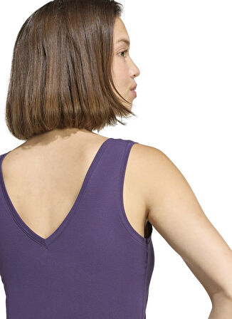 adidas KB7127 W SL SJ TK Mor Yuvarlak Yaka Dar Düz Kadın T-Shirt