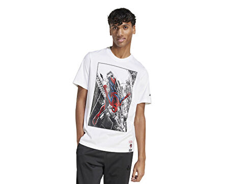 adidas M Spiderman T-S Erkek Günlük Tişört JL5556 Beyaz