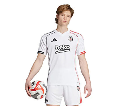 Adidas Erkek Beşiktaş Jk 25/26 İç Saha Forması Erkek Beşiktaş JK 25/26 İç Saha Forması JD1418 Beyaz