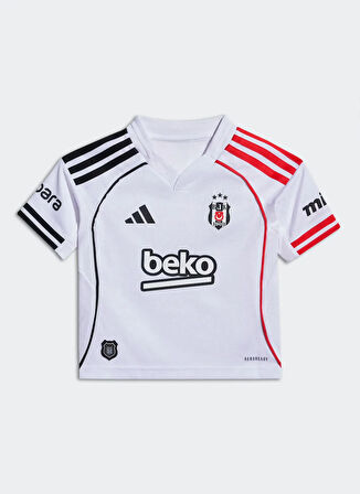 adidas Lastikli Bel Normal Beyaz Erkek Çocuk Şort Takım JN9930 BJK H MINI