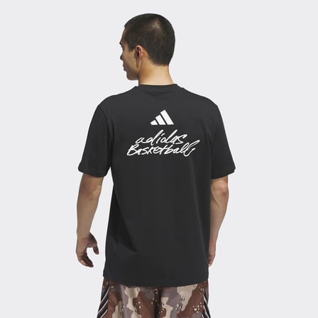 adidas Basketball Grafik Erkek Siyah Basketbol T-Shirt